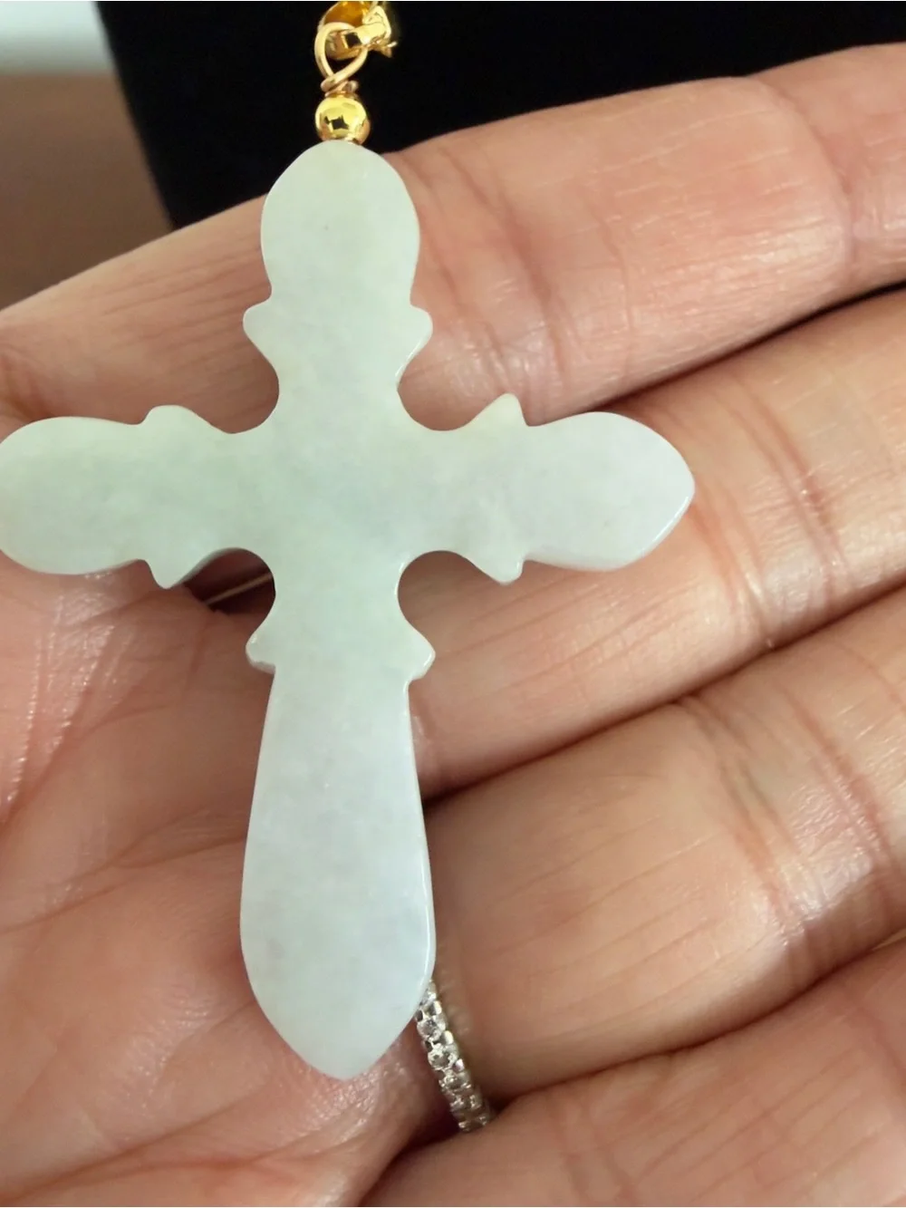Certified Grade A Burma Jade Cross Pendant